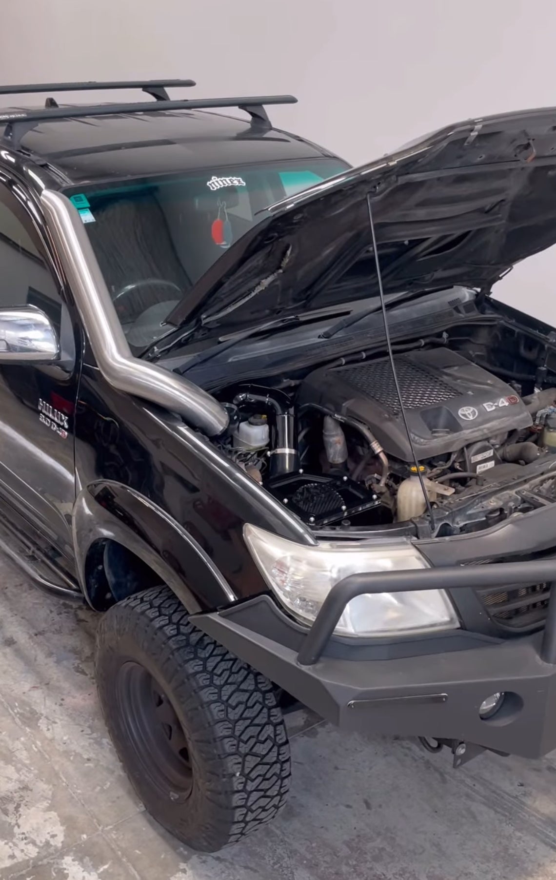 CUSTOM NINEZ Toyota Hilux N70 Bonnet Entry Snorkel + Airbox Combo